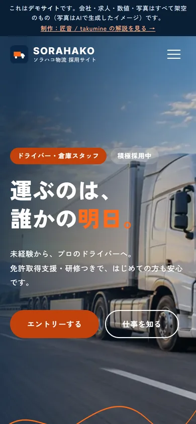 スマートフォンでの表示